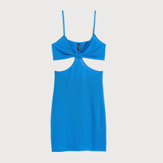 Акція на Сукня коротка літня жіноча H&M 1065276arl XXS Синя від Rozetka