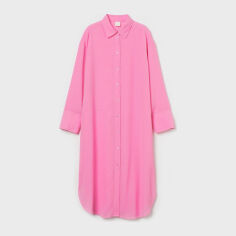 Акция на Плаття-сорочка міді літнє жіноче H&M XAZ340585AZVH 46 Рожеве от Rozetka