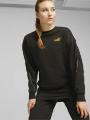 Акция на Сукня-світшот коротка зимова тепла жіноча Puma Ess+ Minimal Gold Crew Dress 68002301 S Чорна от Rozetka