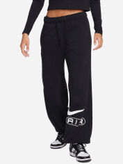Акция на Спортивні штани жіночі Nike Air Fleece Jogger FN1902-010 M Чорний/Білий от Rozetka