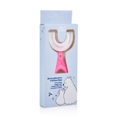 Акція на Дитяча зубна щітка Honey Bunny U-подібна, м'яка, рожева від Eva