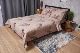 Акція на Комплект постільної білизни Moon&Star Бязь Gold Люкс Feathers King Size 220x240 см наволочки 4х70х70 см (MS-820004344) від Rozetka