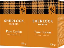 Акция на Упаковка чорного листового чаю Sherlock Secrets Pure Ceylon 100 г х 2 шт от Rozetka
