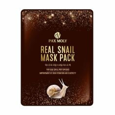 Акция на Тканинна маска для обличчя Pax Moly Real Snail з екстрактом муцину равлика, 25 мл от Eva