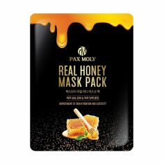 Акція на Тканинна маска для обличчя Pax Moly Real Honey з екстрактом меду, 25 мл від Eva