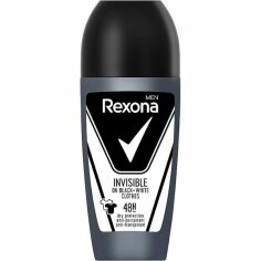 Акція на Антиперспирант шариковый Rexona Men Invisible On Black+White Clothes 50мл від MOYO