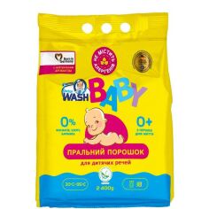 Акция на Порошок для стирки детских вещей Doctor Wash Baby с нейтральным ароматом 2400г от MOYO