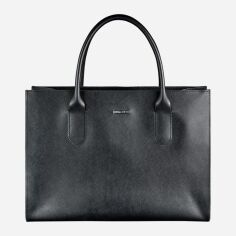 Акция на Жіноча шкіряна сумка-шоппер BlankNote Шоппер Blackwood BN-BAG-27-bw Чорна от Rozetka