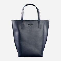 Акция на Жіноча шкіряна сумка-шоппер BlankNote Шоппер D.D. BN-BAG-17-navy-blue Темно-синя от Rozetka