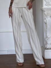 Акция на Піжамні штани жіночі великих розмірів Leinle Lilianna 1528 XL Білий/Бежевий от Rozetka