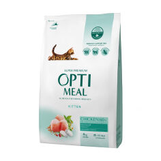 Акція на Сухий корм для кошенят Optimeal зі смаком курки, 4 кг від Eva