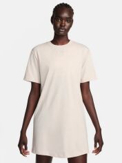 Акція на Плаття-футболка коротке літнє жіноче Nike W Nsw Essntl Ss Dress Tshrt DV7882-104 XS Бежеве від Rozetka