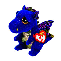 Акция на М'яка іграшка TY Beanie Boo's Дракон Saffire 25 см (37260) от Будинок іграшок