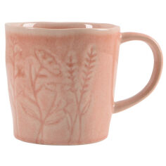 Акция на Чашка керамическая 320 мл Herb Terra Limited Edition E1581-2 розовая от Podushka