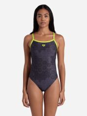 Акция на Купальник суцільний жіночий Arena Camo Kikko Swimsuit Challenge 007160-650 36 Soft Green/Black Multi от Rozetka