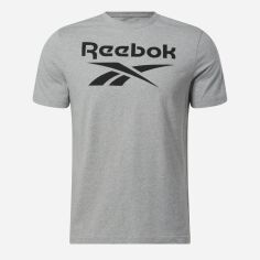 Акция на Футболка довга чоловіча Reebok Identity Big 100071173 XL Сіра от Rozetka