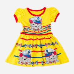 Акція на Дитяче літнє плаття для дівчинки Носи Своє 6089-001-33 86 см Жовтий (котики) (p-3200-112596) від Rozetka