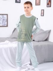 Акція на Дитяча піжама для хлопчика Носи Своє 6076-001-33-4 110 см Зелений меланж (p-9441-151742) від Rozetka