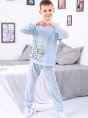 Акція на Дитяча піжама для хлопчика Носи Своє 6076-001-33-4 116 см Блакитний меланж (p-9441-151743) від Rozetka