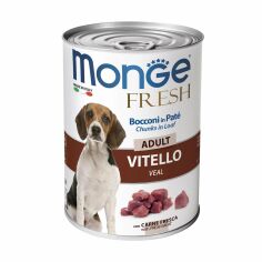 Акція на Вологий корм для собак Monge Fresh Adult зі смаком телятини, 400 г від Eva