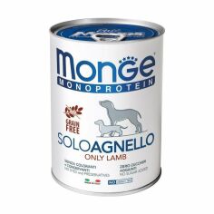 Акція на Вологий корм для собак Monge Monoprotein Solo зі смаком ягня, 400 г від Eva