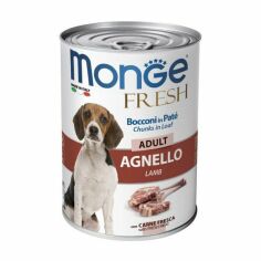 Акция на Вологий корм для собак Monge Fresh Adult зі смаком ягня, 400 г от Eva