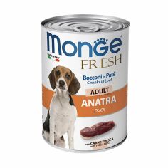 Акция на Вологий корм для собак Monge Fresh Adult зі смаком качки, 400 г от Eva