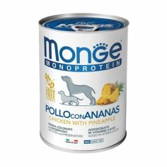 Акція на Вологий корм для собак Monge Monoprotein зі смаком курки та ананасу, 400 г від Eva