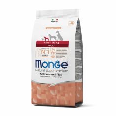 Акція на Сухий корм Monge Mini Adult для собак малих порід (до 10 кг), зі смаком лосося з рисом, 2.5 кг від Eva