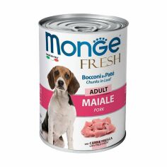 Акція на Вологий корм для собак Monge Fresh Adult зі смаком свинини, 400 г від Eva