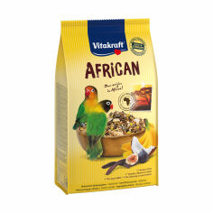 Акція на Корм для нерозлучників та дрібних африканських папуг Vitakraft African, 750 г від Eva
