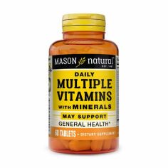 Акція на Дієтична добавка вітаміни та мінерали в таблетках Mason Natural Daily Multiple Vitamins With Minerals, 60 шт від Eva