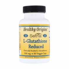 Акція на Дієтична добавка амінокислота в капсулах Healthy Origins L-Glutathione L-Глутатіон, 500 мг, 60 шт від Eva