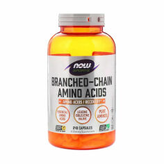 Акція на Дієтична добавка амінокислоти в капсулах NOW Foods Sports Branched Chain Amino Acids Комлекс амінокислот з розгалуженими ланцюгами, 240 шт від Eva