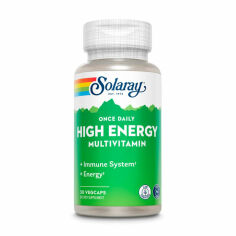 Акция на Дієтична добавка мультивітаміни в капсулах Solaray Once Daily High Energy без заліза, 30 шт от Eva