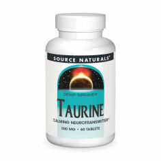 Акция на Дієтична добавка амінокислота в таблетках Source Naturals Taurine Таурин, 500 мг, 60 шт от Eva