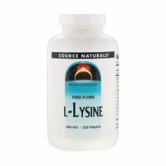 Акция на Дієтична добавка амінокислота в таблетках Source Naturals L-Lysine L-Лізин, 500 мг, 250 шт от Eva