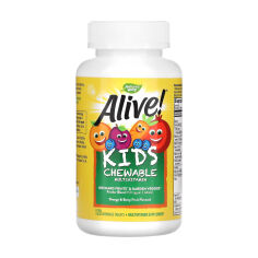 Акція на Дієтична добавка дитячі мультивітаміни в жувальних цукерках Nature's Way Alive! Kids Chewable Multivitamin зі смаком апельсину та ягід, 120 шт від Eva