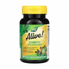 Акція на Дієтична добавка вітаміни в таблетках Nature's Way Alive! Diabetic Multivitamin для діабетиків, 60 шт від Eva