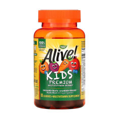 Акція на Дієтична добавка дитячі мультивітаміни в жувальних цукерках Nature's Way Alive! Gummies Multi-Vitamin зі смаком вишні, апельсину та винограду, 90 шт від Eva