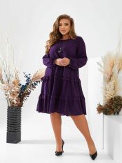 Акція на Сукня міді осіннє жіноча New Fashion 217-3 58 Фіолетова від Rozetka