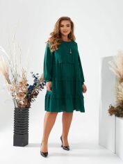 Акція на Сукня міді осіння жіноча New Fashion 217-2 50 Смарагдова від Rozetka