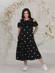 Акция на Сукня міді літня жіноча New Fashion 237-4 50-52 Чорна от Rozetka