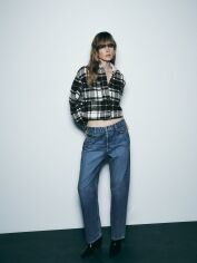 Акція на Куртка демісезонна з капюшоном жіноча коротка жіноча Zara 233785693 M Чорна від Rozetka