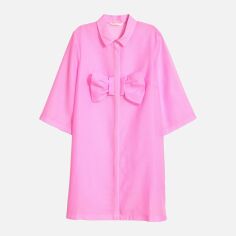 Акция на Сукня-сорочка коротка літня жіноча H&M 0590449_02 42 Рожева от Rozetka