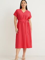 Акция на Сукня-сорочка міді літнє жіноче C&A GD-00069333 36 Рожеве от Rozetka