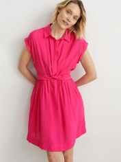 Акция на Сукня-сорочка коротка літня жіноча C&A GD-00069329 44 Рожева от Rozetka