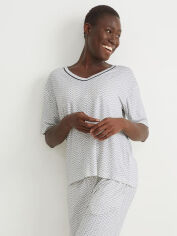 Акция на Піжамна футболка жіноча великих розмірів C&A 84833-219081901 XL Біла от Rozetka