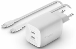 Акция на Belkin Wall Charger 2xUSB-C Home Charger Gan 65W White with USB-C Cable 2m (WCH013VF2MWH-B6) от Stylus