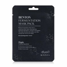 Акція на Тканинна маска для обличчя Benton Fermentation Mask Pack з ферментованими компонентами та пептидами, 20 г від Eva